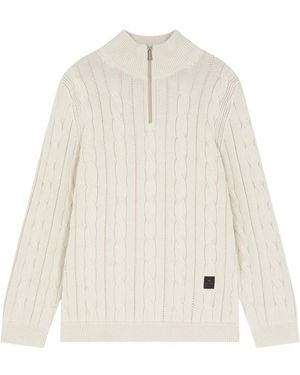 Paul Smith Cable Crew Neck Jumper - White
