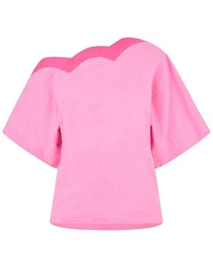 Never Fully Dressed Scallop Tilly Top - Pink