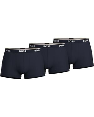 BOSS Bodywear 3-Pack Boxer Shorts With Logo Detail - Blue