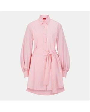 HUGO Kaisanna Long-Sleeve Dress Shirt - Pink
