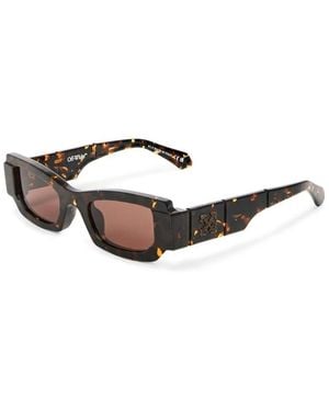 Off-White c/o Virgil Abloh Joliet Rectangle Sunglasses - Brown