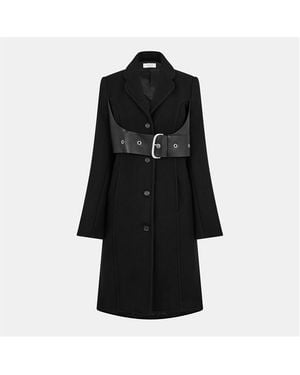Off-White c/o Virgil Abloh Structured Oversized Overcoat - Black