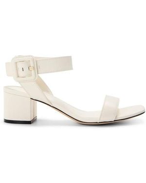 BOSS Charlize Sand Heeled Sandals - White