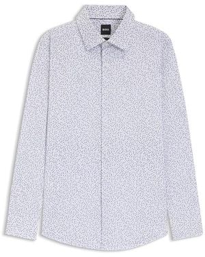 BOSS Hank Long Sleeve Shirt - Blue