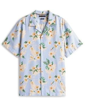 Tommy Hilfiger Floral Short-Sleeve Patterned Shirt - Blue