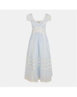 LoveShackFancy Suvi Midi Dress - White