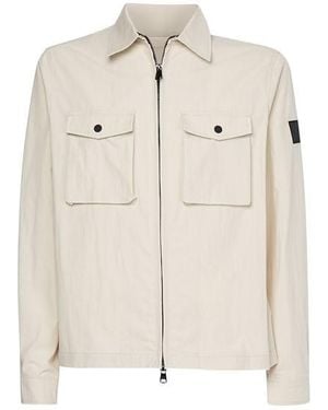 Calvin Klein Lifestyle Cotton Long Sleeve Overshirt - Natural