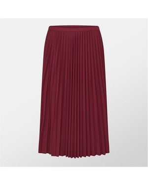 Lacoste Long Pleated Skirt - Red