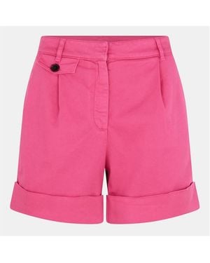 BOSS Tasandriad High-Waisted Relaxed Fit Denim Shorts - Pink