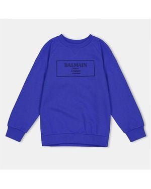 Balmain Logo Sweat - Blue