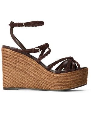 Jimmy Choo Wedge Heel Sandals - Brown