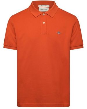GANT Classic Short-Sleeve Polo Shirt - Orange