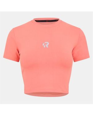 Red Run Baby Tee - Pink