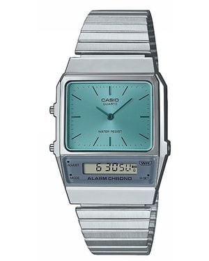 G-Shock Neo-Vintage Quartz Stainless Steel Digital Watch - Blue