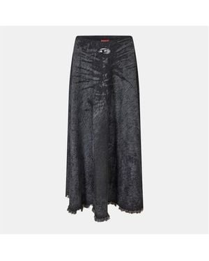 DIESEL De-Hannie-Fsh Denim Skirt - Grey