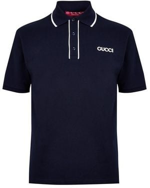 Gucci Stch Lgo Polo - Blue