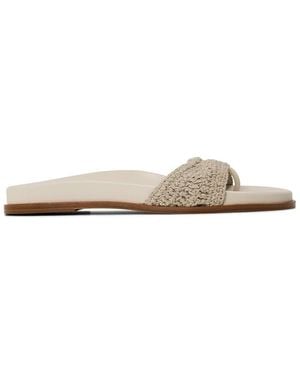 Magda Butrym Crochet Strap Flat Sandals - Natural