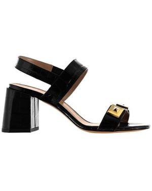 Mulberry Loafer Heel Sandals - Black