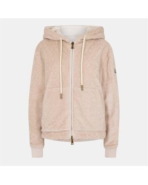 Moncler Zip-Up Structured Knit Cardigan - Natural