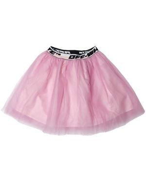 Off-White c/o Virgil Abloh Logo Band Tulle Skirt - Pink