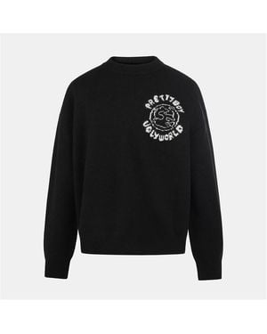 PRETTY BOY UGLY WORLD Pbuw World Crew Knit Sn64 - Black