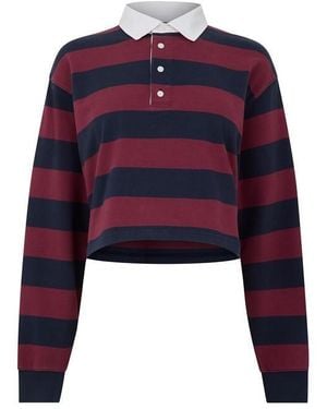 GOOD AMERICAN Good Cropped Rugby P Ld64 - Blue