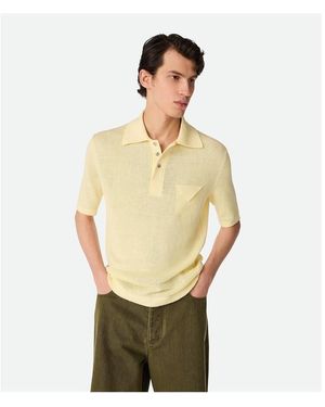 Bottega Veneta Light Linen Polo - Green
