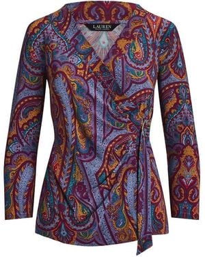 Ralph Lauren Jainab Wrap Top - Purple