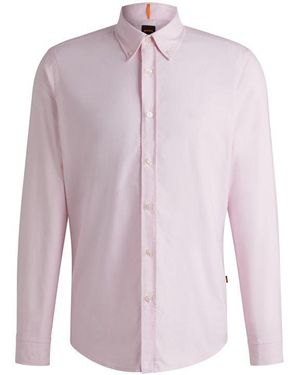 BOSS Rickert Long Sleeve Shirt - Purple