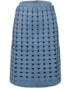 Bottega Veneta Structured Midi Skirt - Blue