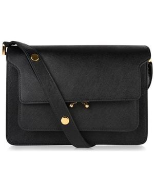 Marni Trunk Grained Leather Bag - Black