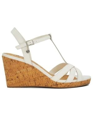 Dune Keep T-Bar Wedge Sandals - Metallic
