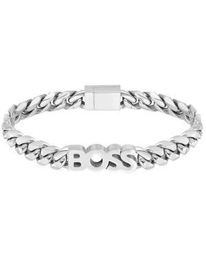 BOSS Kassy Brace Chain Bracelet - White