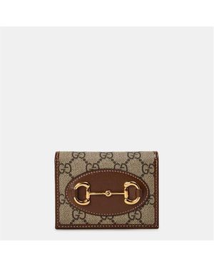 Gucci Canvas Horsebit 1955 Wallet - Metallic