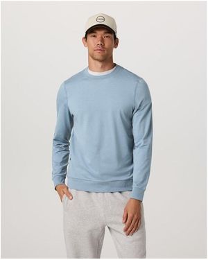 Vuori Ponto Tailored Fit Crew Sweatshirt - Blue