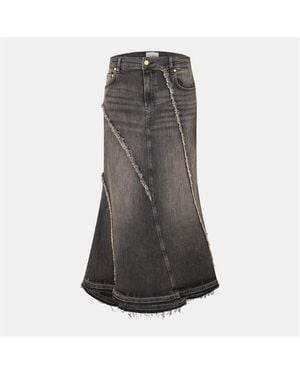 Ganni Long Denim Skirt - Grey