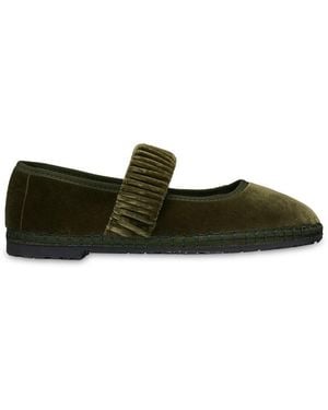Flabelus Mafalda Velvet Mary Jane - Green