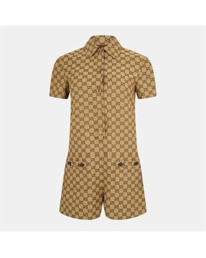 Gucci Gg Jumpsuit Ld54 - Natural