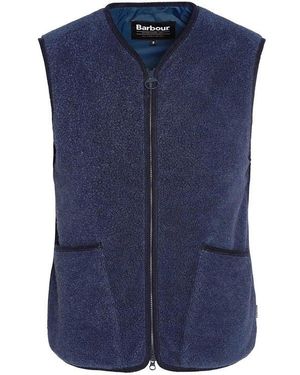 Barbour Wool Blend Liddesdale Fleece Vest - Blue