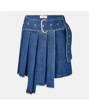 Off-White c/o Virgil Abloh Structured Denim Skirt - Blue