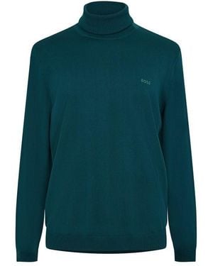 BOSS Baldebert E Turtle Neck Jumper - Green