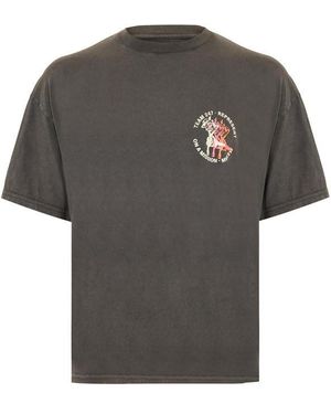 REPRESENT 247 Short Sleeve Performance Gym Top - Grey