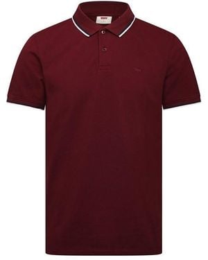 Levi's Slim Housemark Polo Bright Whi - Red