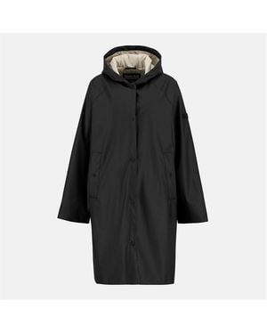 Barbour Recoleta Hooded Long Sleeve Knee Length Rain Anorak - Black