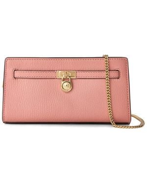 MICHAEL Michael Kors Hamilton Cross Body Wallet On Chain - Pink