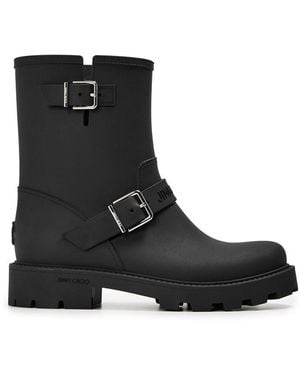 Jimmy Choo Biker Rain Wellingtons - Black