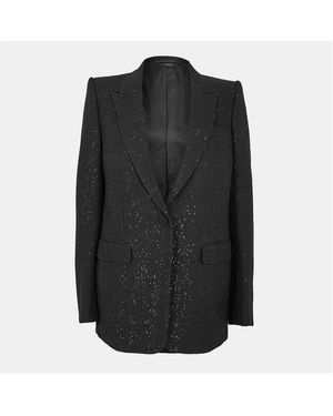 Tom Ford Sequin Long Sleeve Blazer - Black