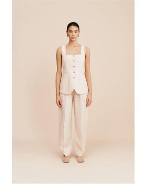 Posse Lucille Tailored Waistcoat - Natural