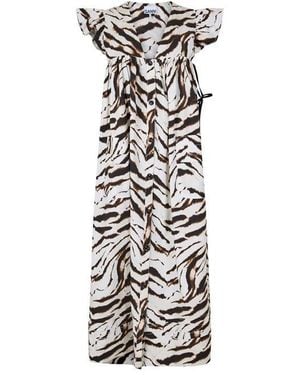 Ganni Angel Long Maxi Dress - White