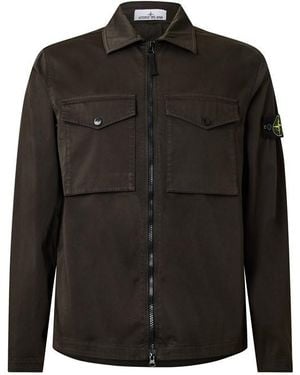 Stone Island Stone Gd Overshirt Sn64 - Black